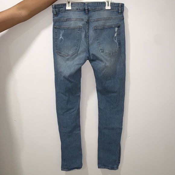 Divided Denim Distressed Skinny Jeans Size 31 - Picture 2 of 4